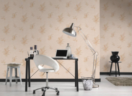 bloemen glitter behang 3300-17