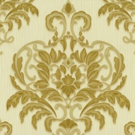 goud barok behang met fijn glinster glitter 02437-40