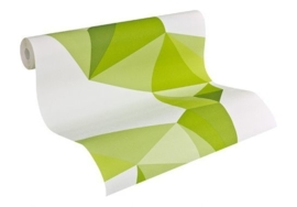 Retro vlies groen Behang Origami xx1