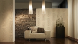 AS Création wallpaper lambrisering behang 9528-74