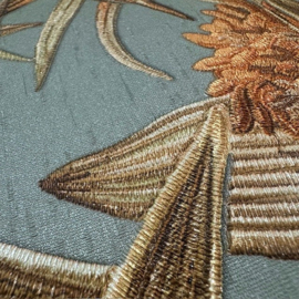 Vogel Behang Tropical Wallstitch DE120017 – Landelijk Behang – Groen – Tropisch Patroon – Wanddecoratie