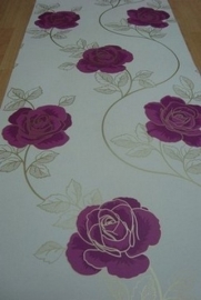 modern paars bloemen behang 60