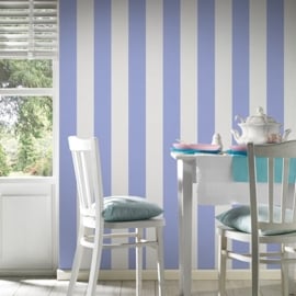 strepen vlies blauw behang 30410-4