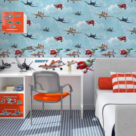 Behangrand Kids@home planes cars 90-041