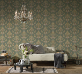 Hermitage behang ornamenten Metallic 33546-4