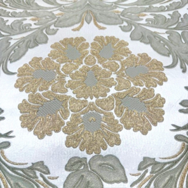 Exclusief Italiaans Vinyl Behang – Barokdesign met Gouden Glitter
