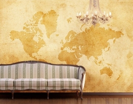 Mantiburi wereldkaart Fotobehang Vintage Worldmap 92