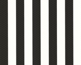 streepjes hermitage zwart wit satijn behang 6567-73