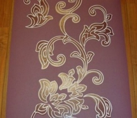 modern bloemen behang paars x143