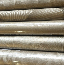 goud vliesbehang retro Modern