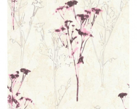 Bloemen vlies behang roze kunst 34398-2