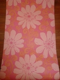 meisjes behang grote roze bloemen trendy behang xxx1112