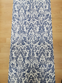 blauw wit barok behang vintage