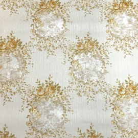 glitter engelse bloemen behang 34503-1