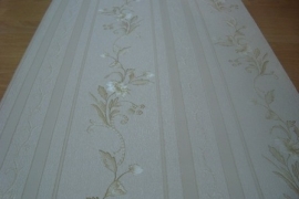 Klassiek behang beige creme bloemen behang 2