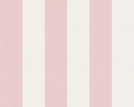 Strepen behang roze A.S. Création  31401-7