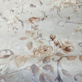 Engels bloemen Behang met Pioenrozen Romantische Rozen 95894-5