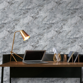 Marmer Vliesbehang 0222-15 Metalic Grijs