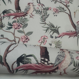 Vlies Behang 102106 Vogels – Mussen Kraanvogels – Linnenstructuur – Modern Natuurdesign