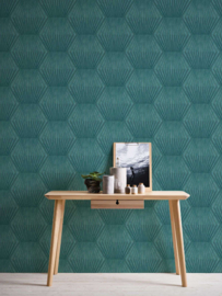 Retro behang groen 38204-1