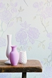 BN Wallcoverings Glamorous 46760 bloemen vlies , wit roze