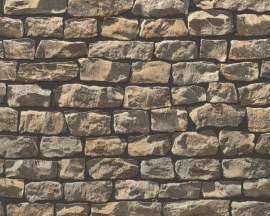 907912 bruin grijs natuursteen steen behang