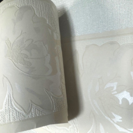 beige wit behangrand trendy metalic