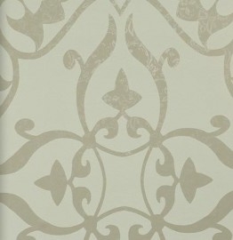 BN Wallcoverings Glamorous 46733 barok vlies off-white, taupe