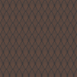 Bruin brons glitter behang 37484-2