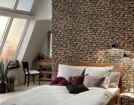 907912 bruin grijs natuursteen steen behang