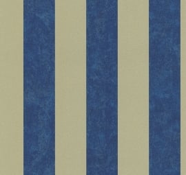 Strepen blauw goud behang carat 13346-60