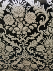 barok glitter behang zwart wit 18197-20