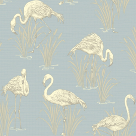 Lagune Flamingo behang blauw Arthouse 252605