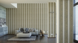 hermitage 9 9434-34 goud wit streep behang