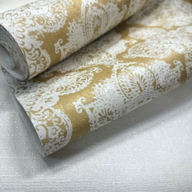 Goud barok behang glamour look met glitter