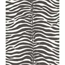 Zebraprint behang zwart wit 865813