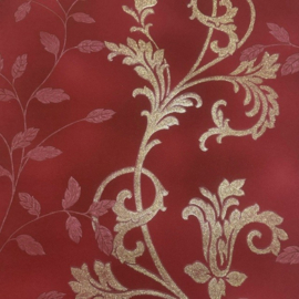 Glitter rood goud vlies behang  Diamond Dust 450545