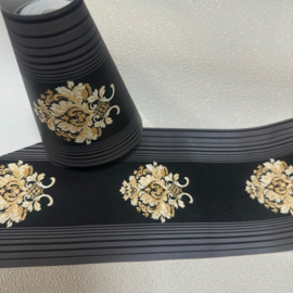 chique zwart goud barok behangrand