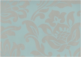 royal dutch 4 30249 blauw grijs bloemen behang