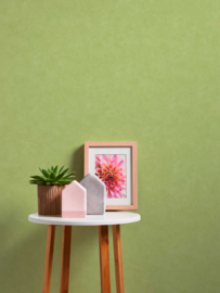 Groen behang uni vlies 03