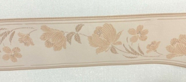 glitter beige bloemen behangrand 5521