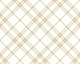 Retro behang beige wit 7823-11
