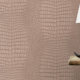 kroko behang taupe bruin relief 475722