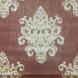 Rood goud barok behang dubbelbreed 36454-4