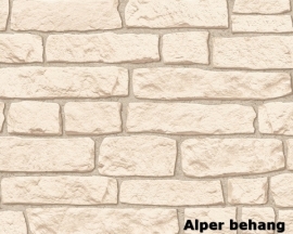 911537 beige zalm steenstrips steen behang