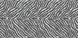 Zebraprint behangrand breed zwart wit