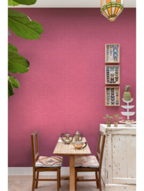 Dutch Wallcoverings Botanical uni roze - vliesbehang BA1008