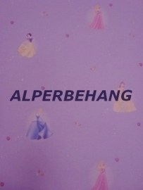 Disney kinder behang paars met prinses  x514