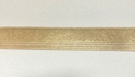 Goud behangrand lederlook streepjes strakke afwerking