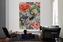 Fotobehang Vogel Bloemen DD108525